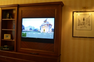 The TV had a lot of options, such as hotel information.  It was very easy to use.