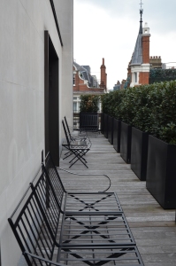 Fantastic terrace at a London hotel